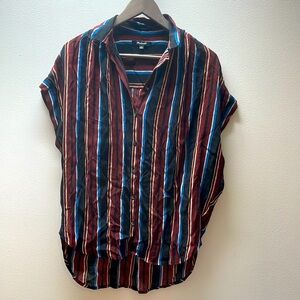 MadeWell Retro Stripe Button-Up Shirt – Relaxed Fit